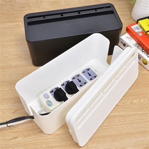 desktop cable organizer box